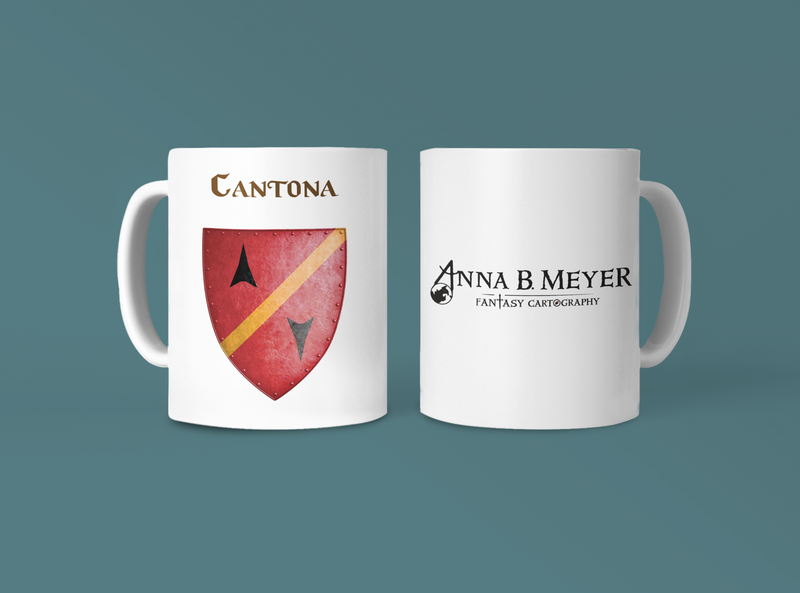 Cantona Heraldry of Greyhawk Anna Meyer Cartography Coffee Mug 11oz/15oz