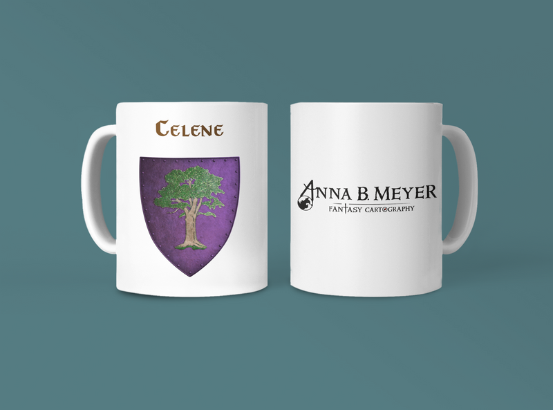 Celene Heraldry of Greyhawk Anna Meyer Cartography Coffee Mug 11oz/15oz