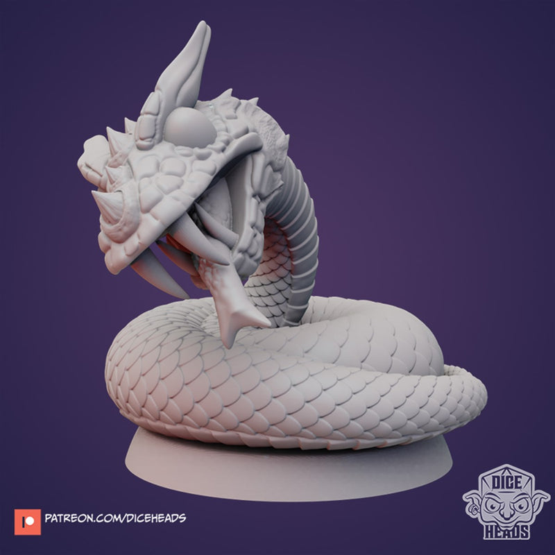 Cerastes The Giant Snake 3D Printed Miniature Legends of Calindria Primed
