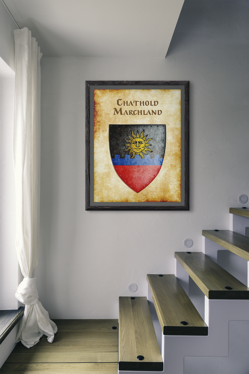 Chathold Marchland Heraldry of Greyhawk Anna Meyer Cartography Canvas Art Print