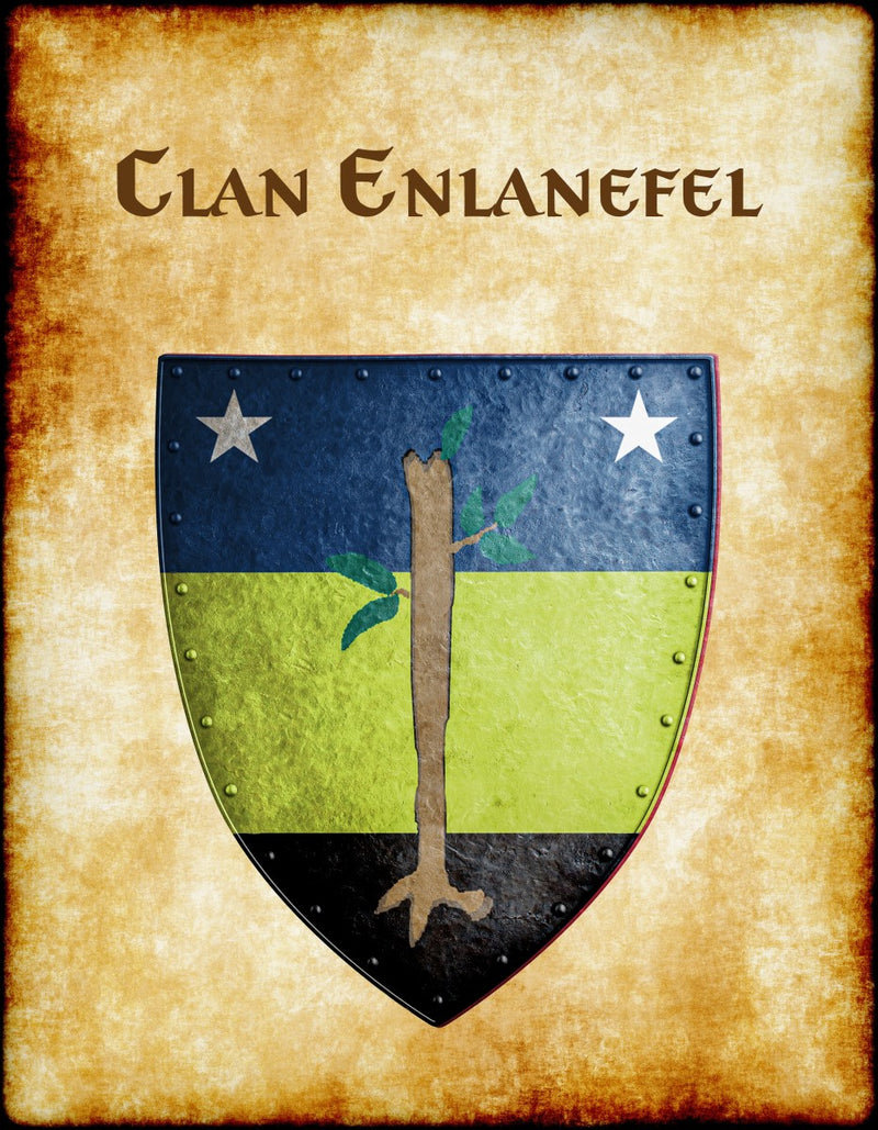 Clan Enlanefel Heraldry of Greyhawk Anna Meyer Cartography Canvas Art Print