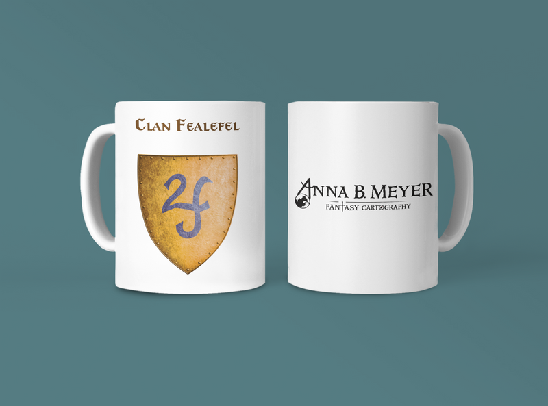 Clan Fealefel Heraldry of Greyhawk Anna Meyer Cartography Coffee Mug 11oz/15oz