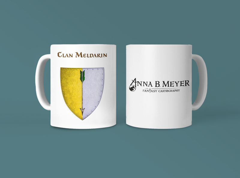 Clan Meldarin Heraldry of Greyhawk Anna Meyer Cartography Coffee Mug 11oz/15oz