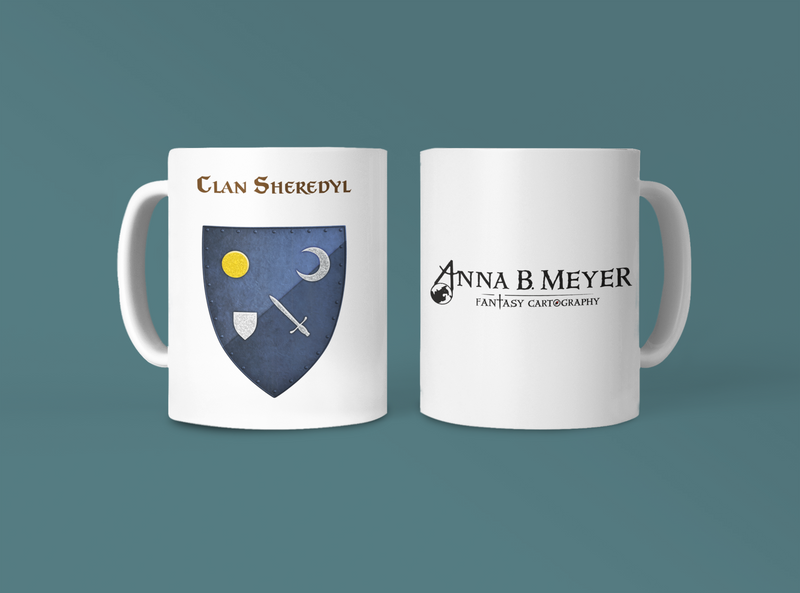 Clan Sheredyl Heraldry of Greyhawk Anna Meyer Cartography Coffee Mug 11oz/15oz
