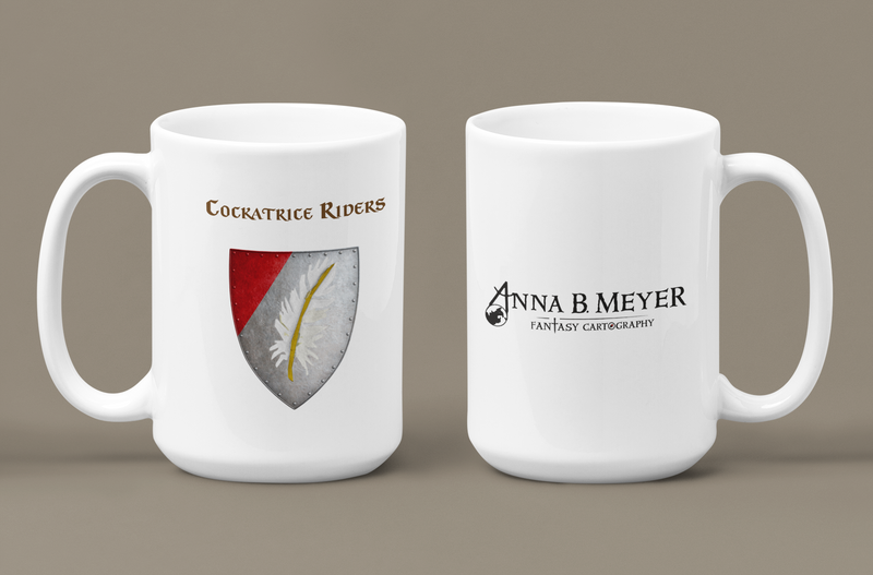 Cockatrice Riders Heraldry of Greyhawk Anna Meyer Cartography Coffee Mug 11oz/15oz