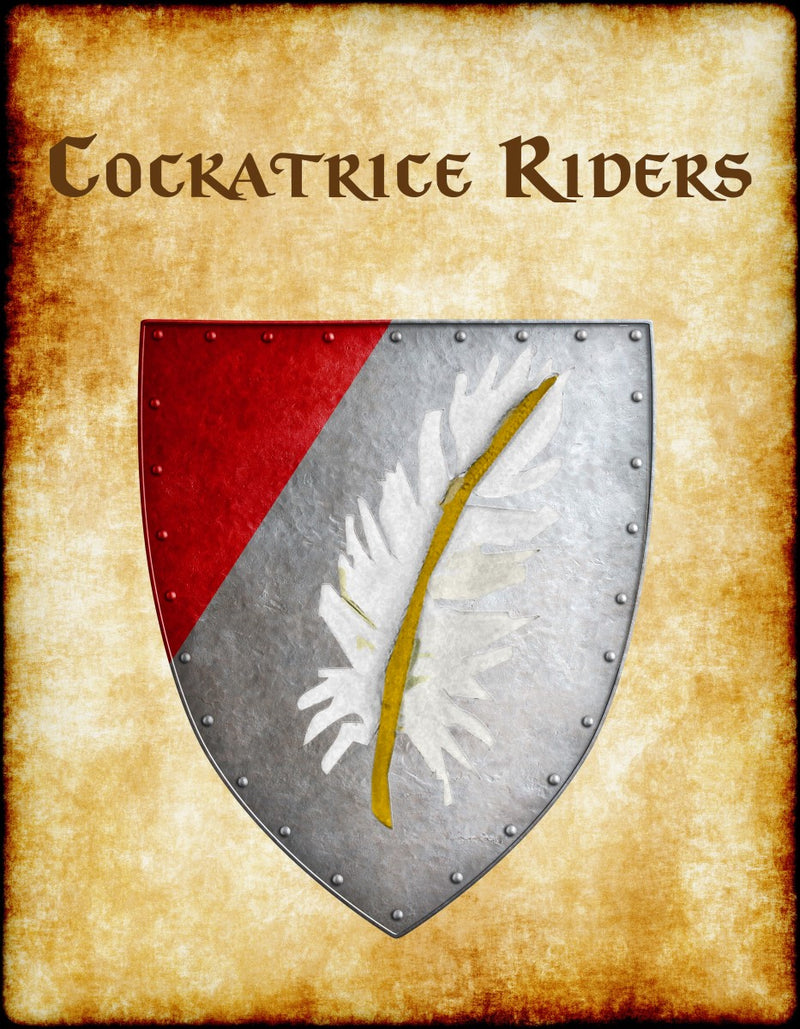 Cockatrice Riders Heraldry of Greyhawk Anna Meyer Cartography Canvas Art Print