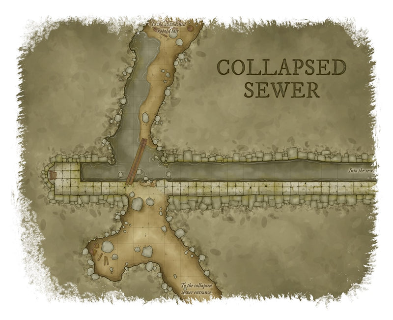 Collapsed Sewer Map Cotton T-Shirt
