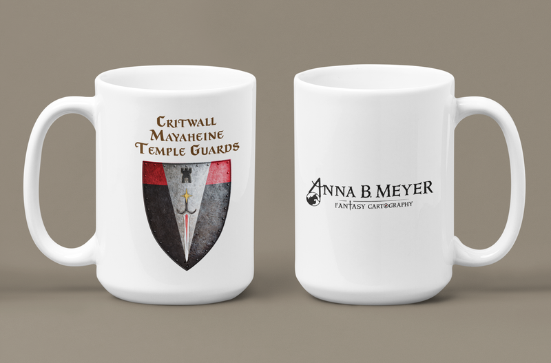 Critwall - Mayaheine Temple Guards Heraldry of Greyhawk Anna Meyer Cartography Coffee Mug 11oz/15oz