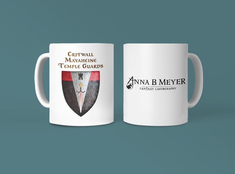 Critwall - Mayaheine Temple Guards Heraldry of Greyhawk Anna Meyer Cartography Coffee Mug 11oz/15oz