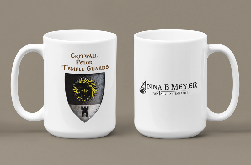Critwall - Pelor Temple Guards Heraldry of Greyhawk Anna Meyer Cartography Coffee Mug 11oz/15oz