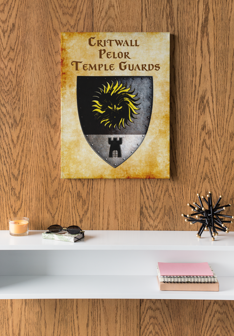 Critwall - Pelor Temple Guards Heraldry of Greyhawk Anna Meyer Cartography Canvas Art Print