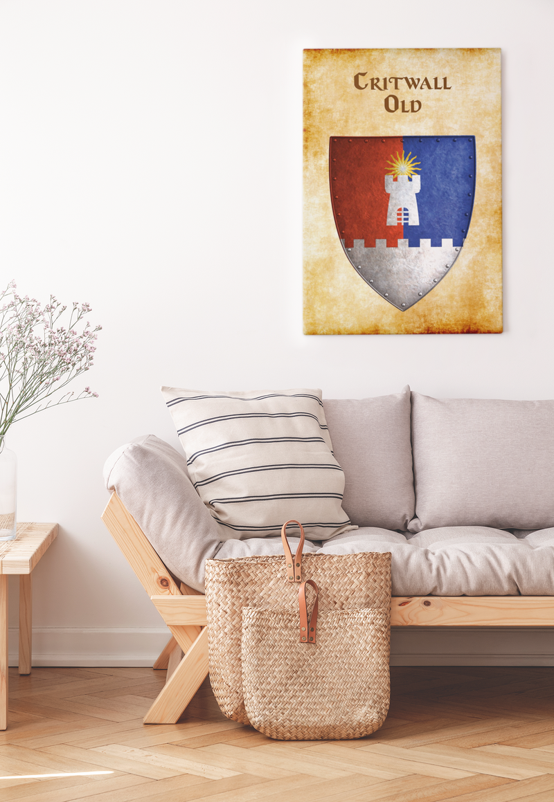 Critwall Old Heraldry of Greyhawk Anna Meyer Cartography Canvas Art Print