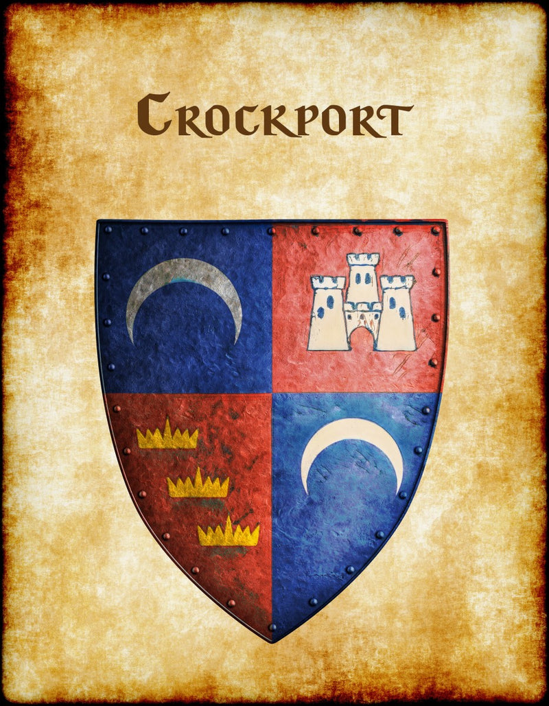 Crockport Heraldry of Greyhawk Anna Meyer Cartography Canvas Art Print