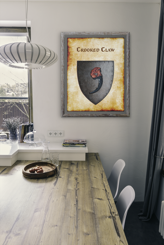 Crooked Claw Heraldry of Greyhawk Anna Meyer Cartography Canvas Art Print