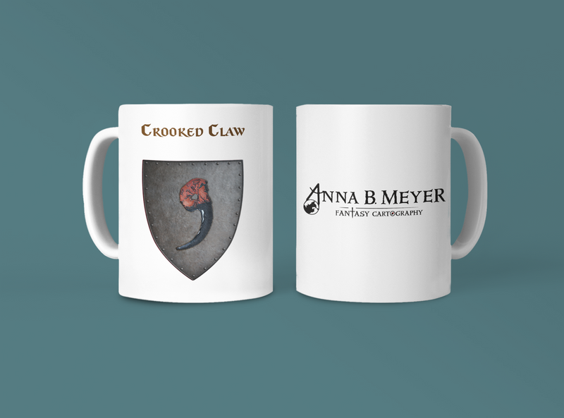 Crooked Claw Heraldry of Greyhawk Anna Meyer Cartography Coffee Mug 11oz/15oz