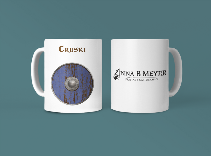 Cruski Heraldry of Greyhawk Anna Meyer Cartography Coffee Mug 11oz/15oz