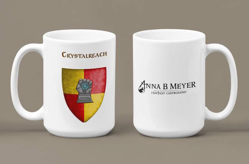 Crystalreach Heraldry of Greyhawk Anna Meyer Cartography Coffee Mug 11oz/15oz
