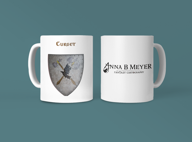 Curget Heraldry of Greyhawk Anna Meyer Cartography Coffee Mug 11oz/15oz