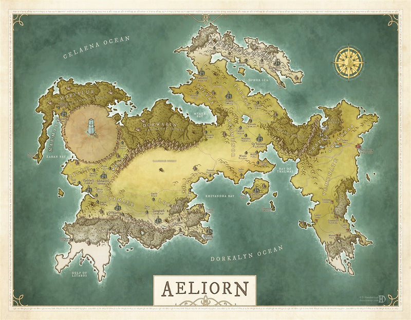Aeliorn Fantasy Map