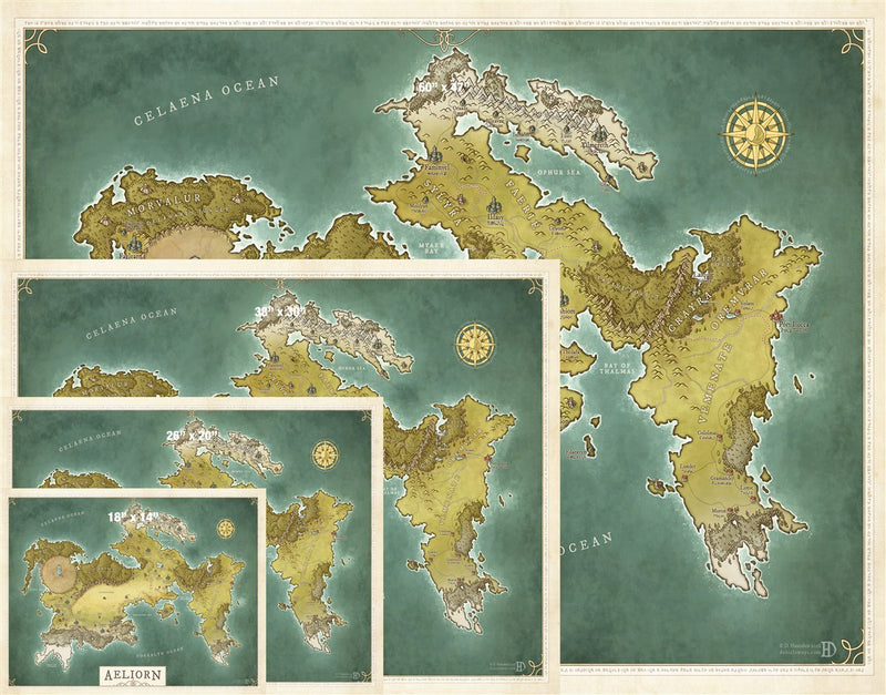 Aeliorn Fantasy Map