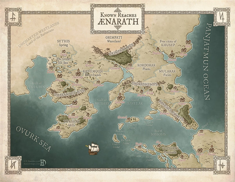 Aenarath Fantasy Map
