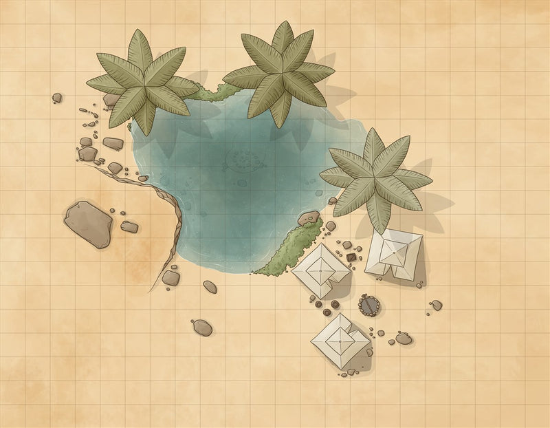 Desert Oasis Fantasy Map
