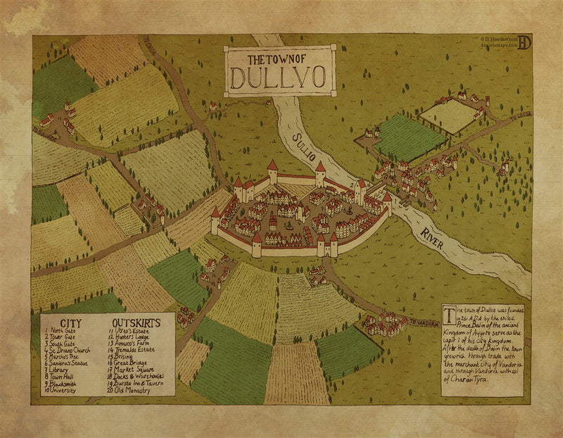 Dullvo Fantasy Map