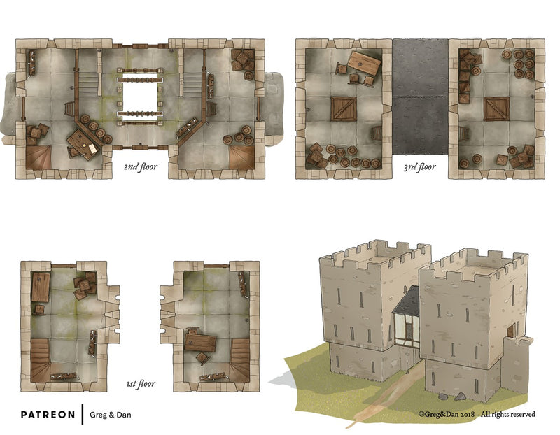 Fortified Gate Fantasy Map