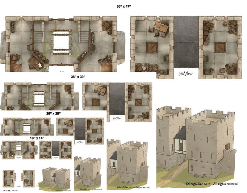 Fortified Gate Fantasy Map