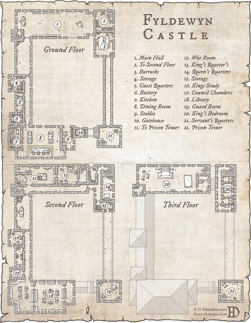 Fyldewyn Castle Fantasy Map
