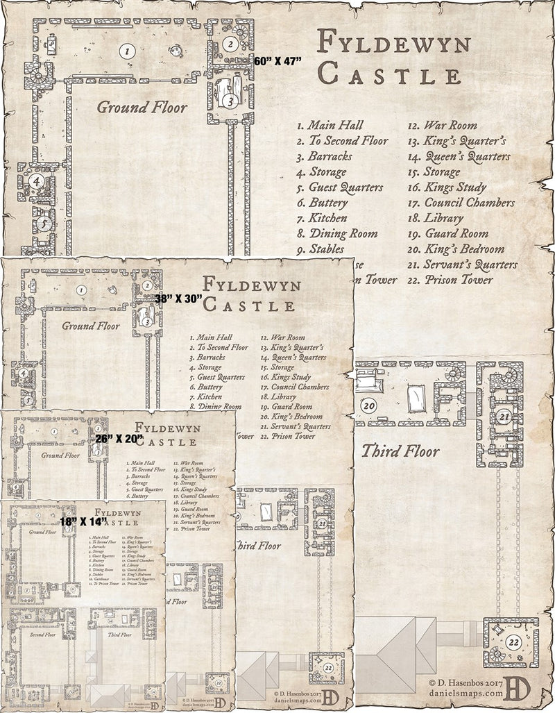Fyldewyn Castle Fantasy Map