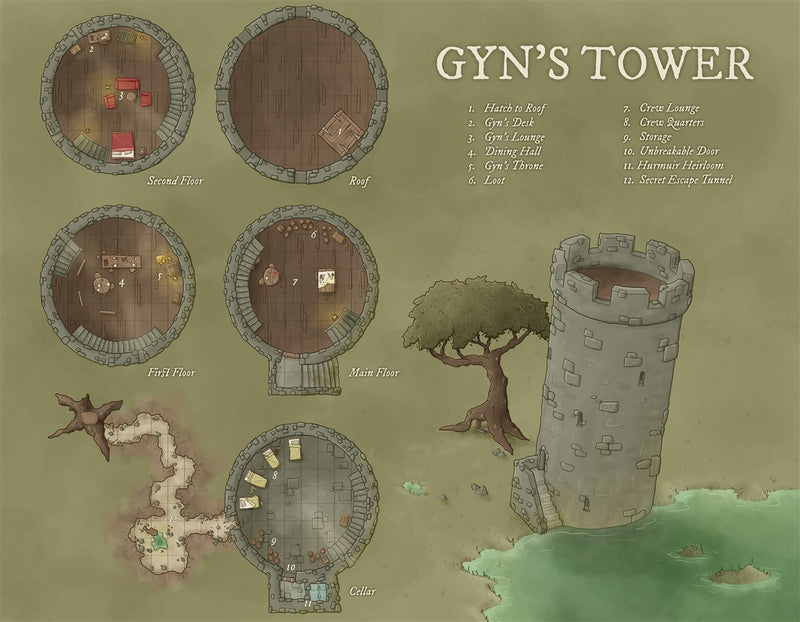 Gyn's Tower Fantasy Map
