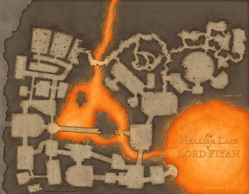 Hellish Lair Fantasy Map