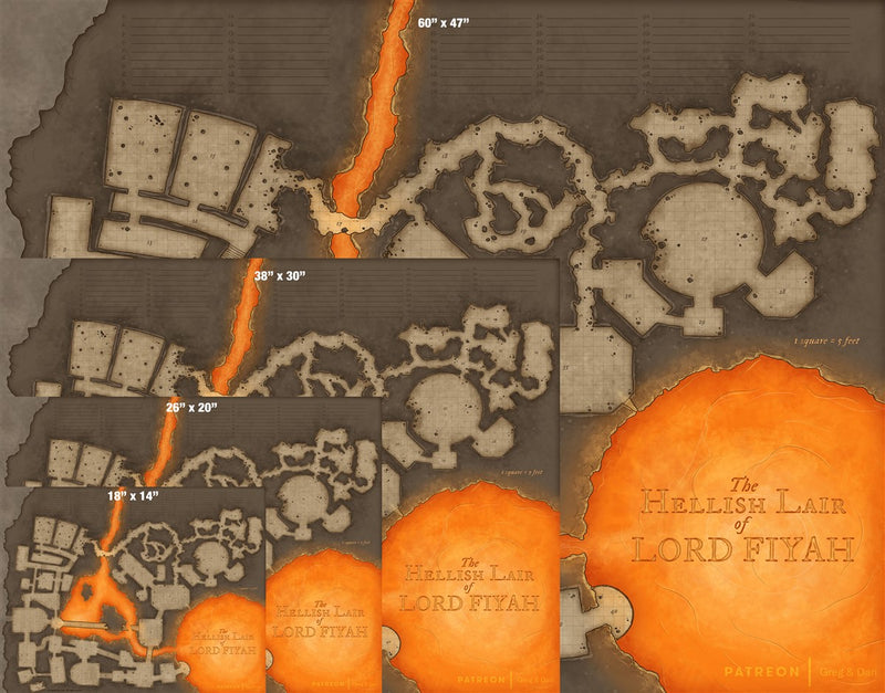 Hellish Lair Fantasy Map
