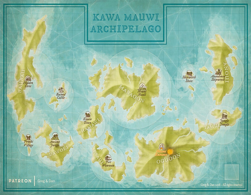 Kawa Mauwi Archipelago Fantasy Map