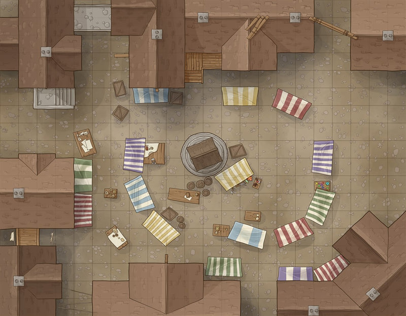 Market Square Fantasy Map