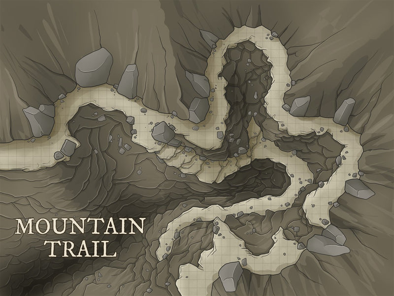 Mountain Trail Fantasy Map