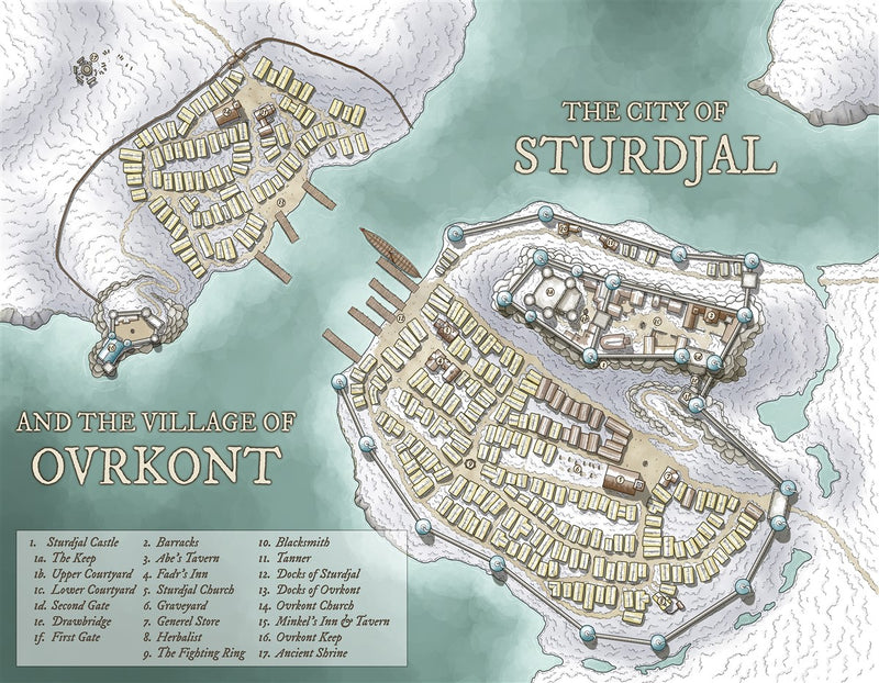 The City of Sturdjal Fantasy Map