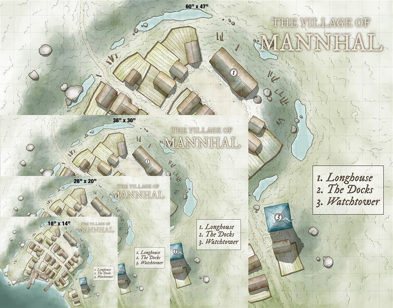 The Village of Mannhal Fantasy Map