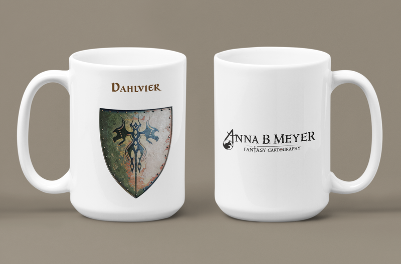 Dahlvier Heraldry of Greyhawk Anna Meyer Cartography Coffee Mug 11oz/15oz