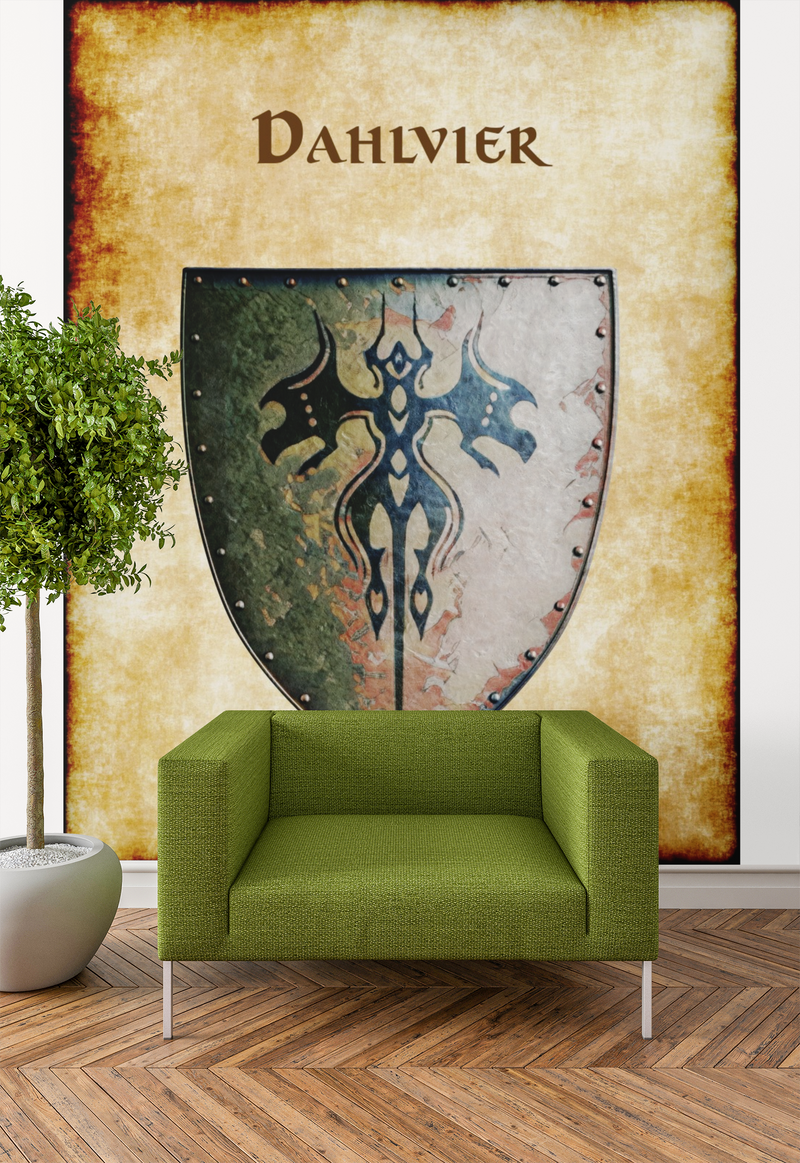 Dahlvier Heraldry of Greyhawk Anna Meyer Cartography Canvas Art Print