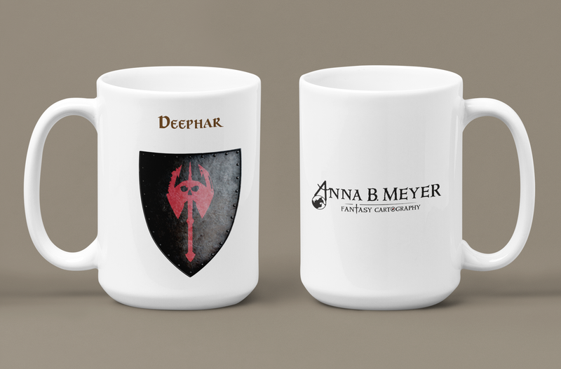 Deephar Heraldry of Greyhawk Anna Meyer Cartography Coffee Mug 11oz/15oz