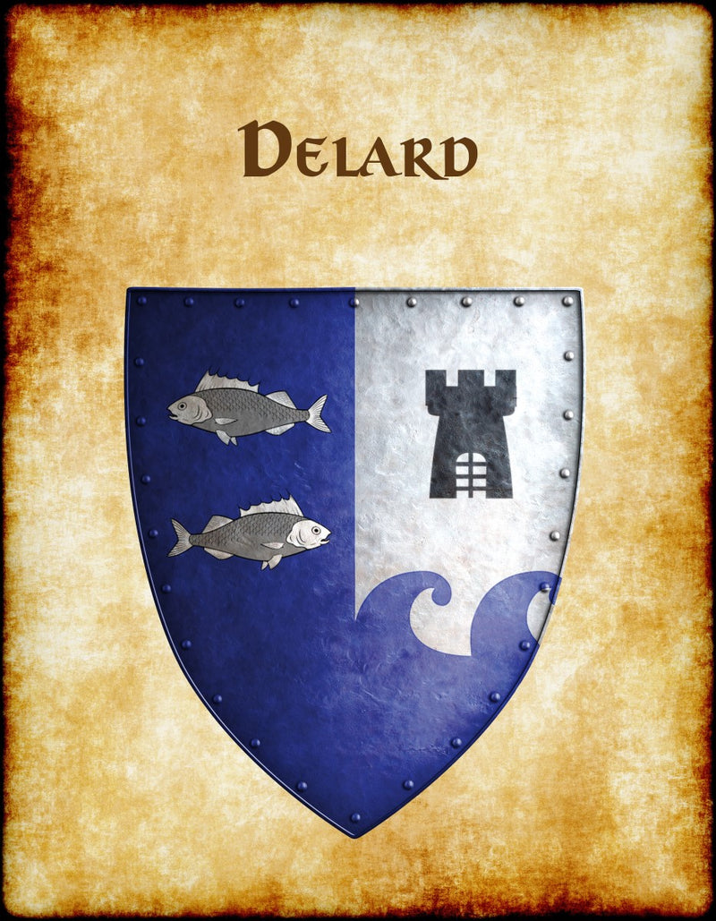 Delard Heraldry of Greyhawk Anna Meyer Cartography Canvas Art Print