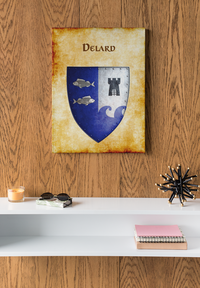 Delard Heraldry of Greyhawk Anna Meyer Cartography Canvas Art Print