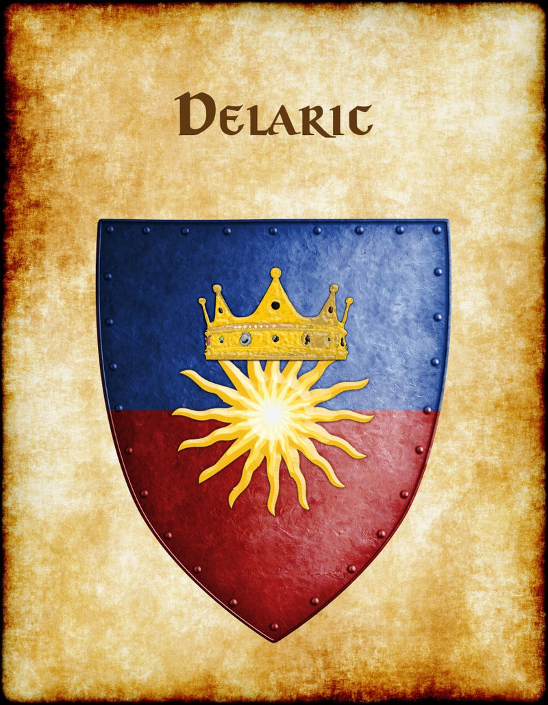 Delaric Heraldry of Greyhawk Anna Meyer Cartography Canvas Art Print