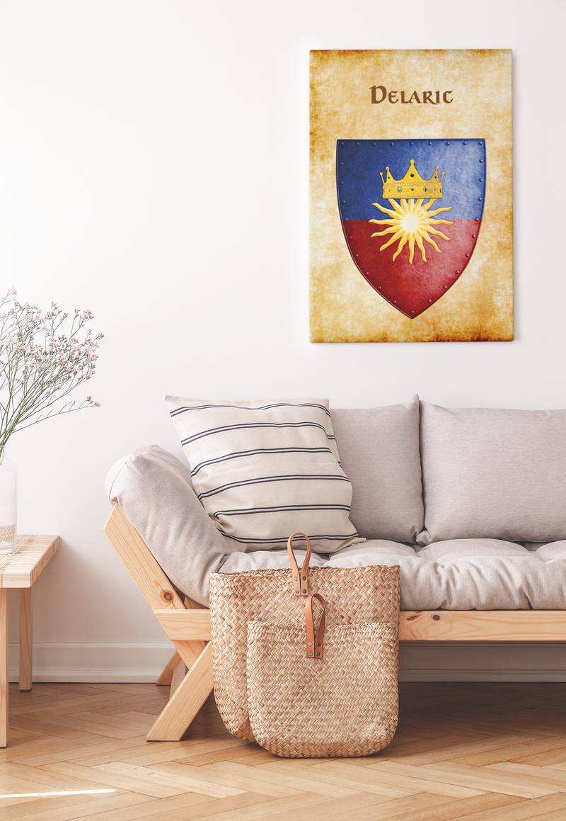 Delaric Heraldry of Greyhawk Anna Meyer Cartography Canvas Art Print