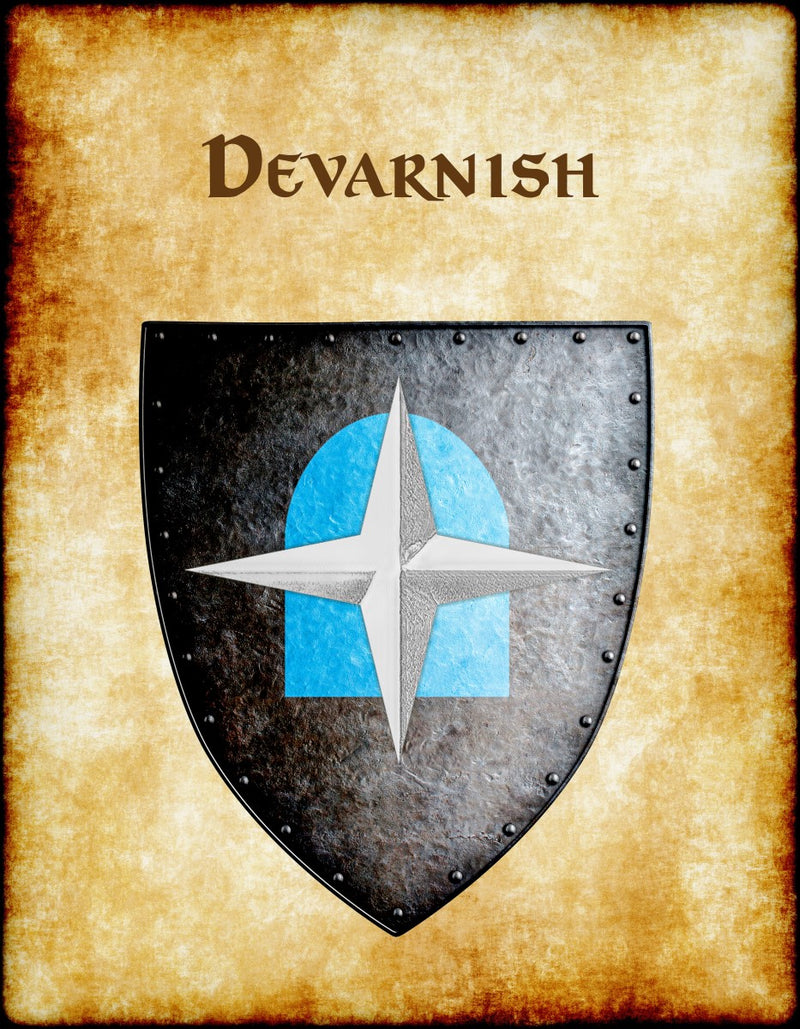 Devarnish Heraldry of Greyhawk Anna Meyer Cartography Canvas Art Print