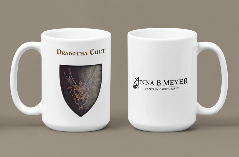 Dragotha Cult Aged Heraldry of Greyhawk Anna Meyer Cartography Coffee Mug 11oz/15oz