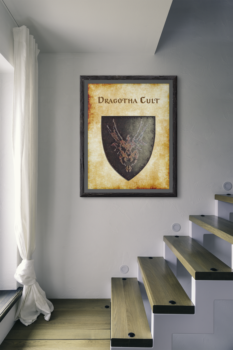 Dragotha Cul Original Heraldry of Greyhawk Anna Meyer Cartography Canvas Art Print