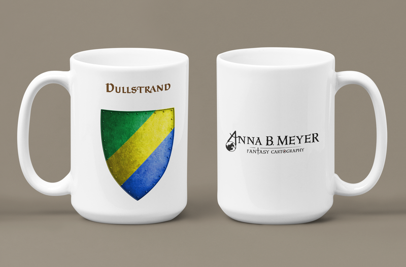 Dullstrand Heraldry of Greyhawk Anna Meyer Cartography Coffee Mug 11oz/15oz